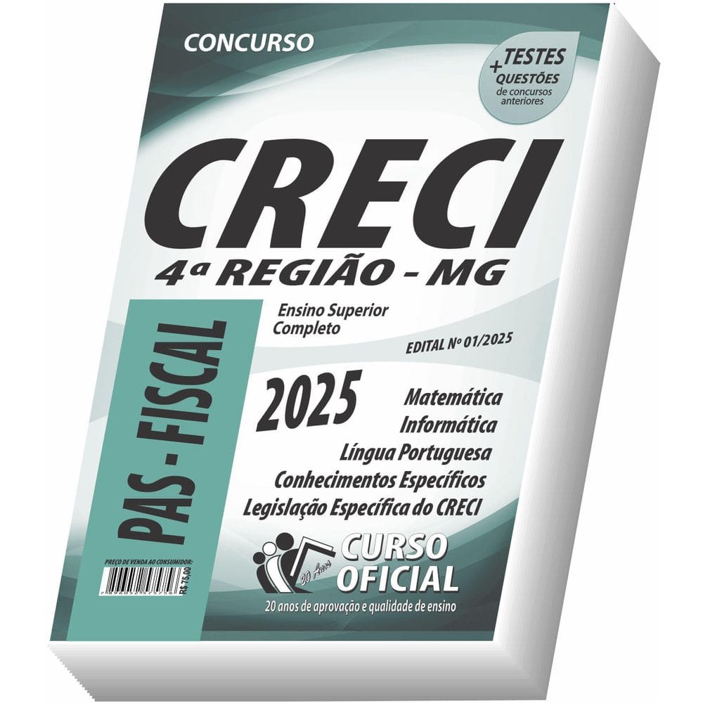 Apostila Creci Mg Fiscal Curso Oficial