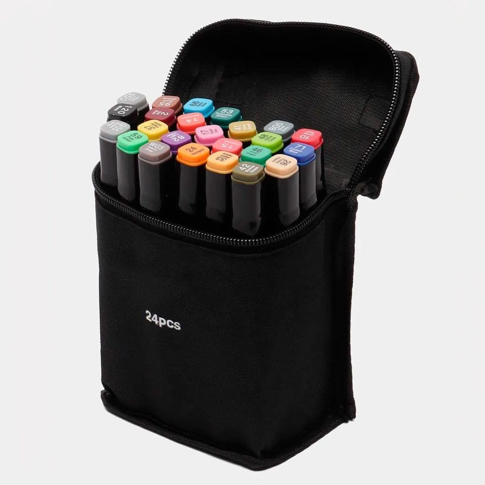 Kit Canetas Coloridas 24 Unidades Desenho