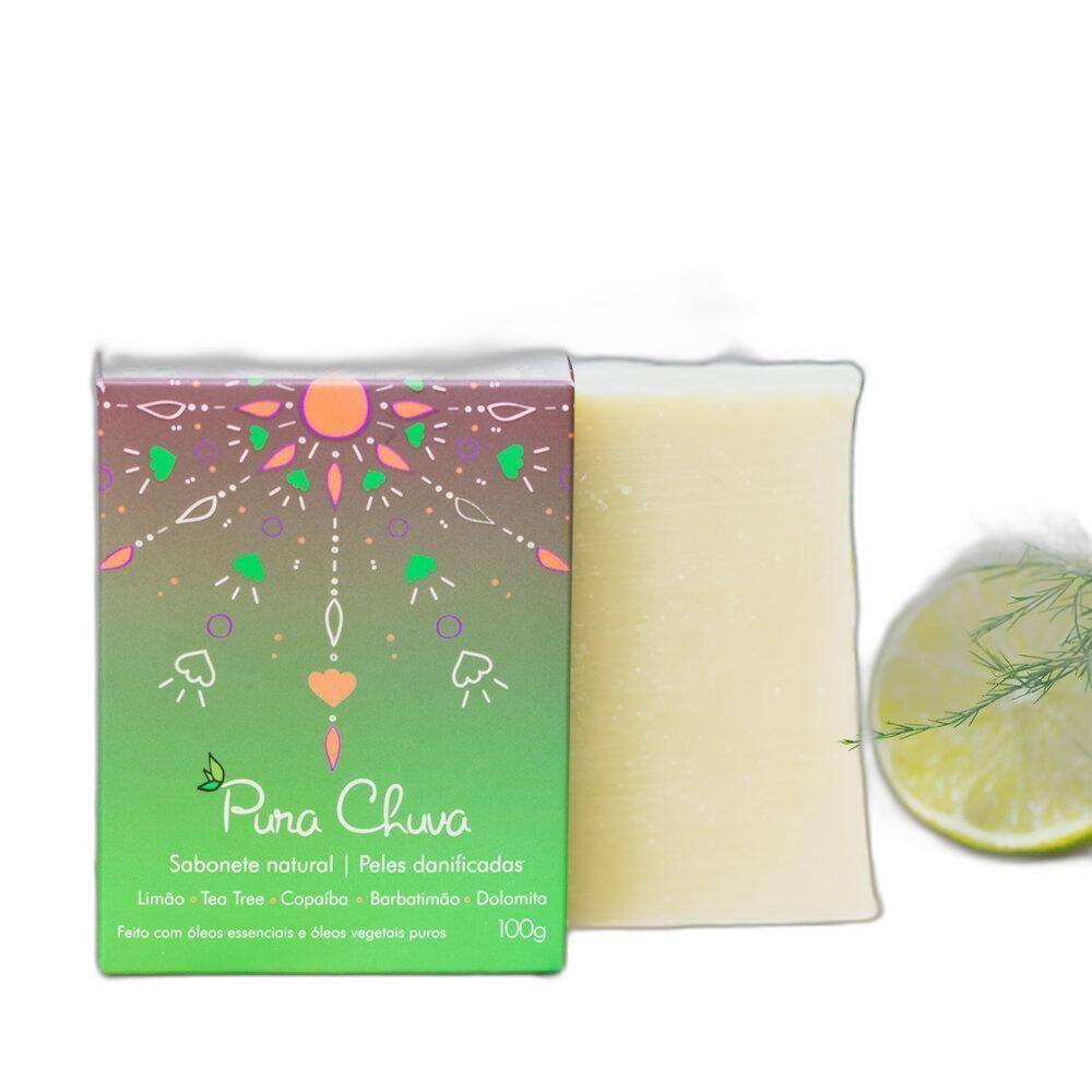 Sabonete Limão/Copaíba/Tea Tree 100G Pura Chuva