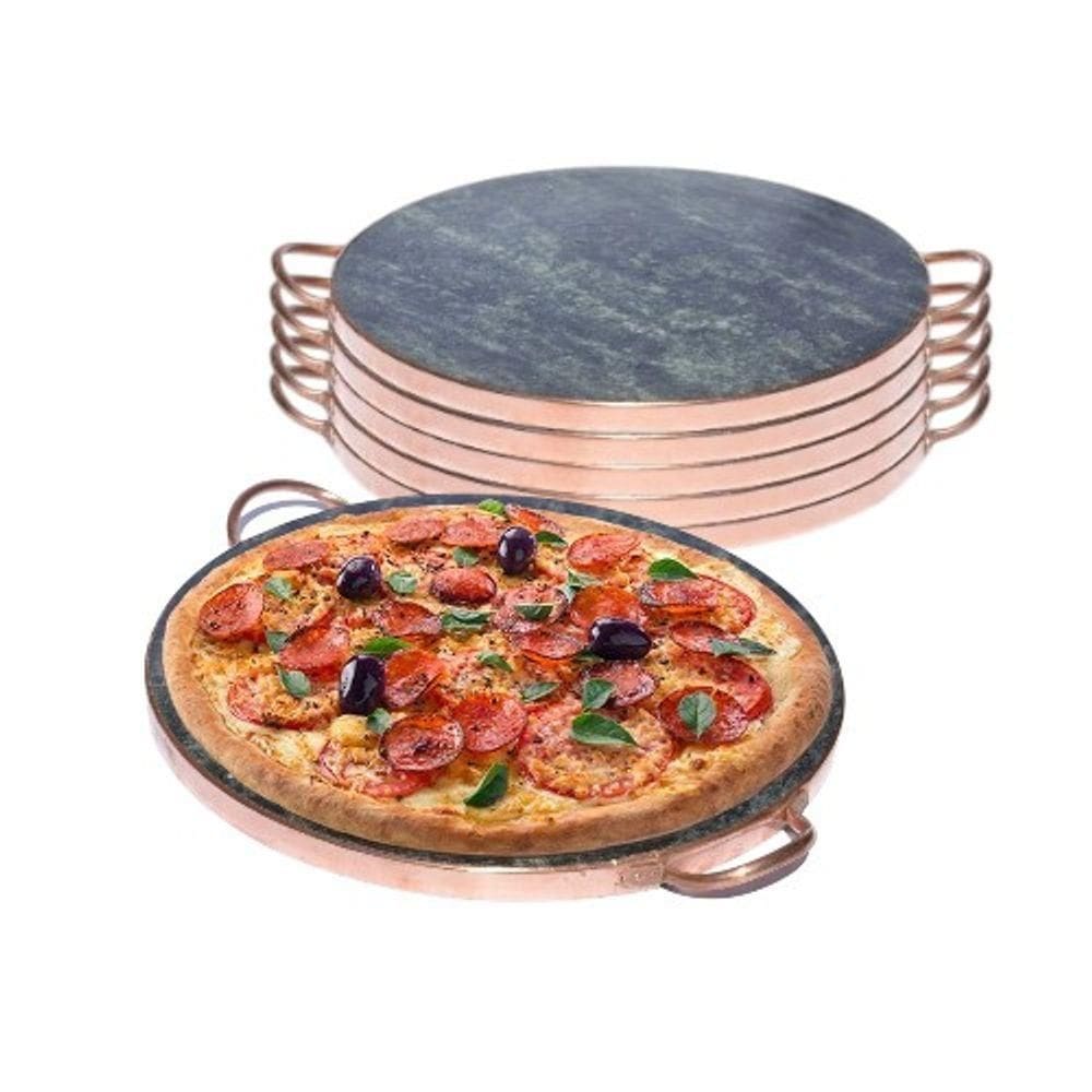 Pedra Sabão Refratária Para Pizza 37 Cm Resistente Kit 05 Un