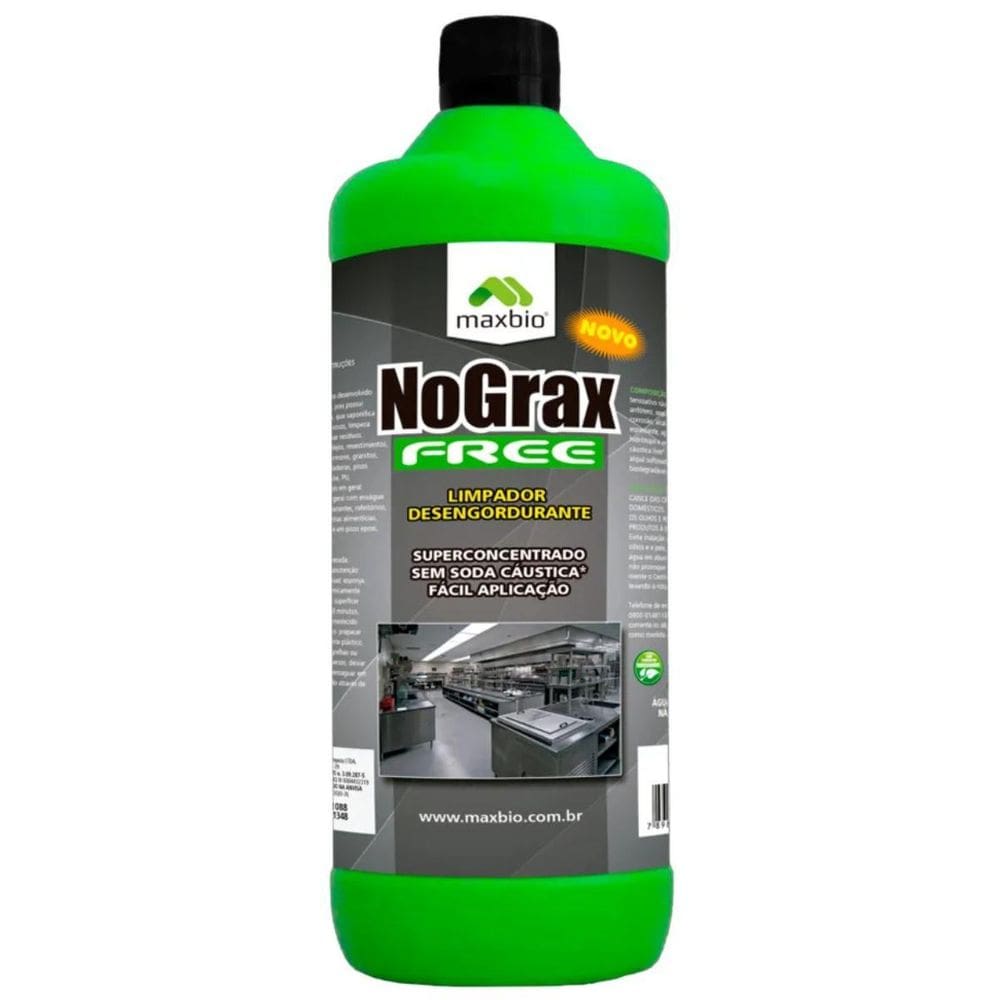 Nograx Free Limpador Desengordurante Concentrado Maxbio 1L