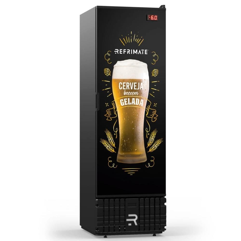 Cervejeira Refrimate 400 Litros Porta Sólida Preto 220V VCCE400PSB