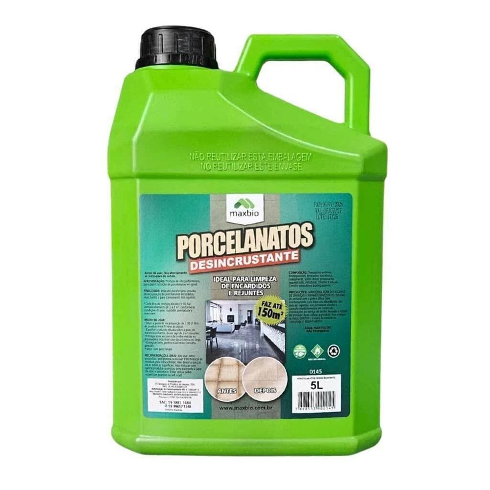 Limpa Porcelanatos Desincrustante 5L Maxbio