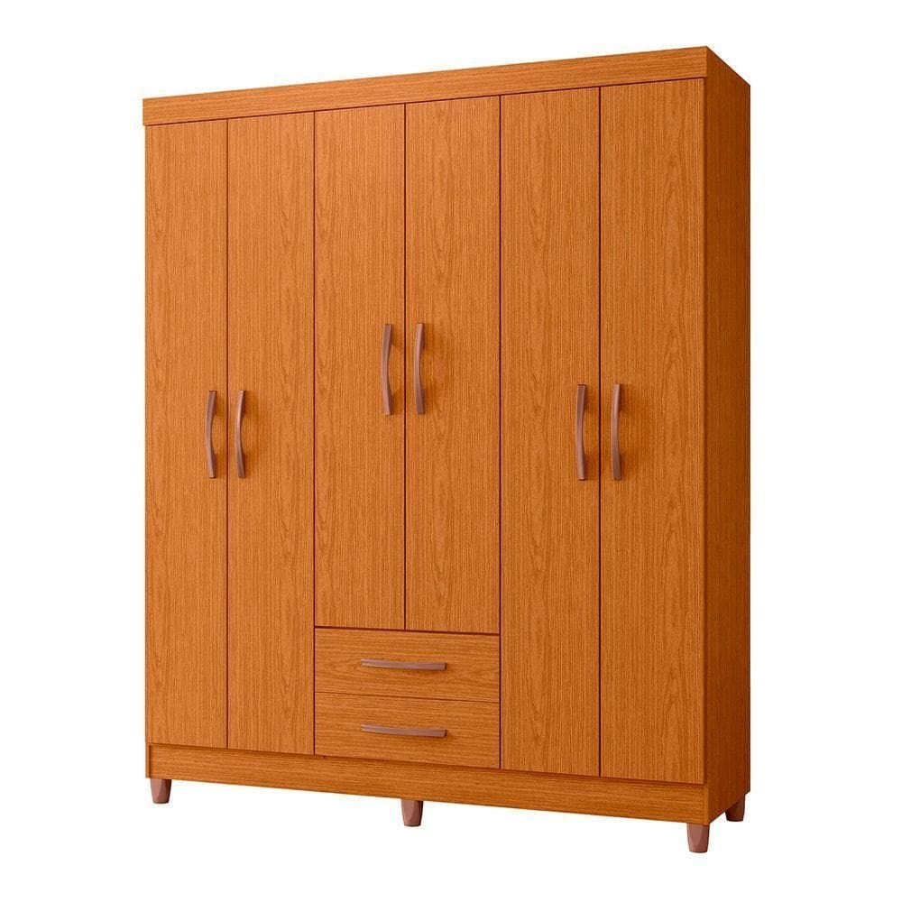 Guarda Roupa Ambar 6 Porta 2 Gavetas Quarto Cinamomo - Albatroz