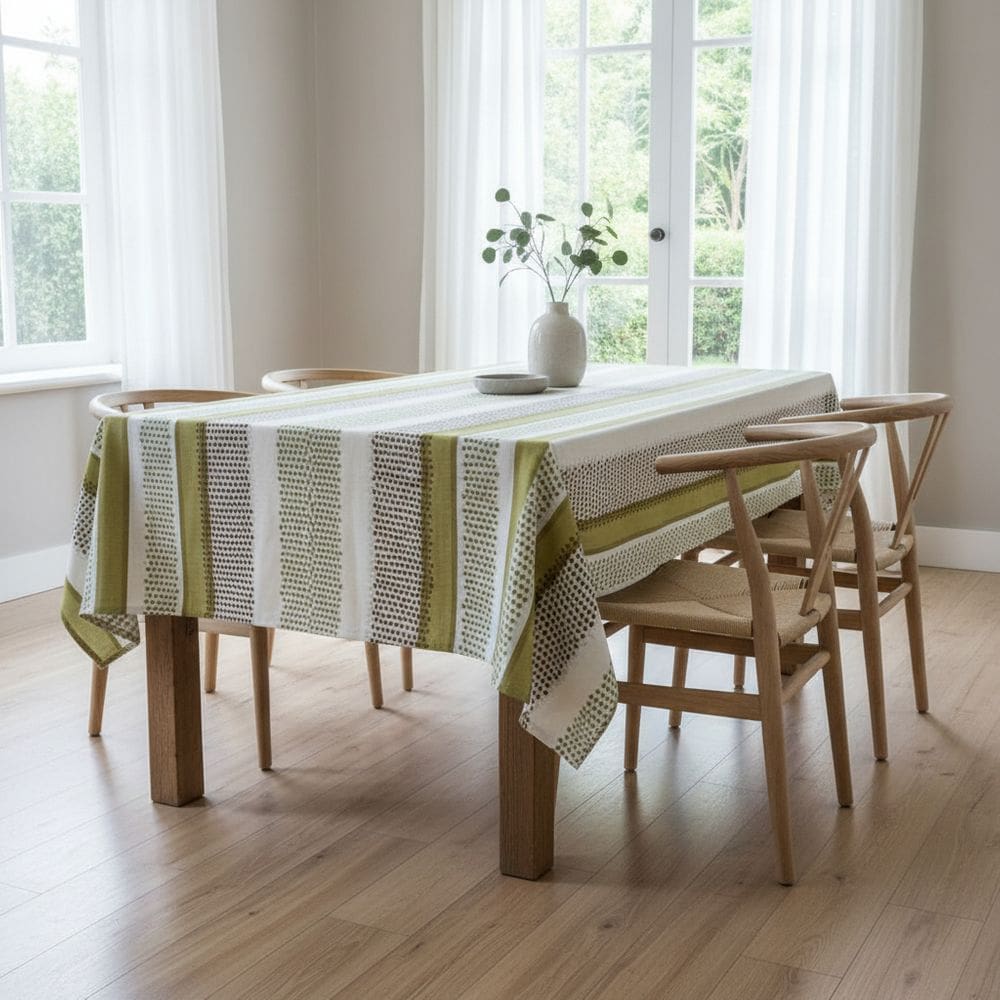 Toalha de Mesa Teka Basic 6 Lugares Retangular Estampada 1,40m x 2,10m