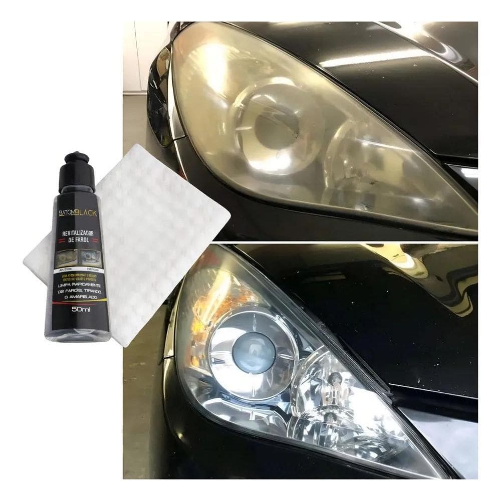 2X Limpa Farol  Revitalizador De Farol  50Ml Batom Black