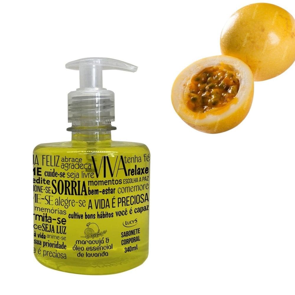 Sabonete Corporal Limpa E Hidrata Maracujá Óleo De Lavanda