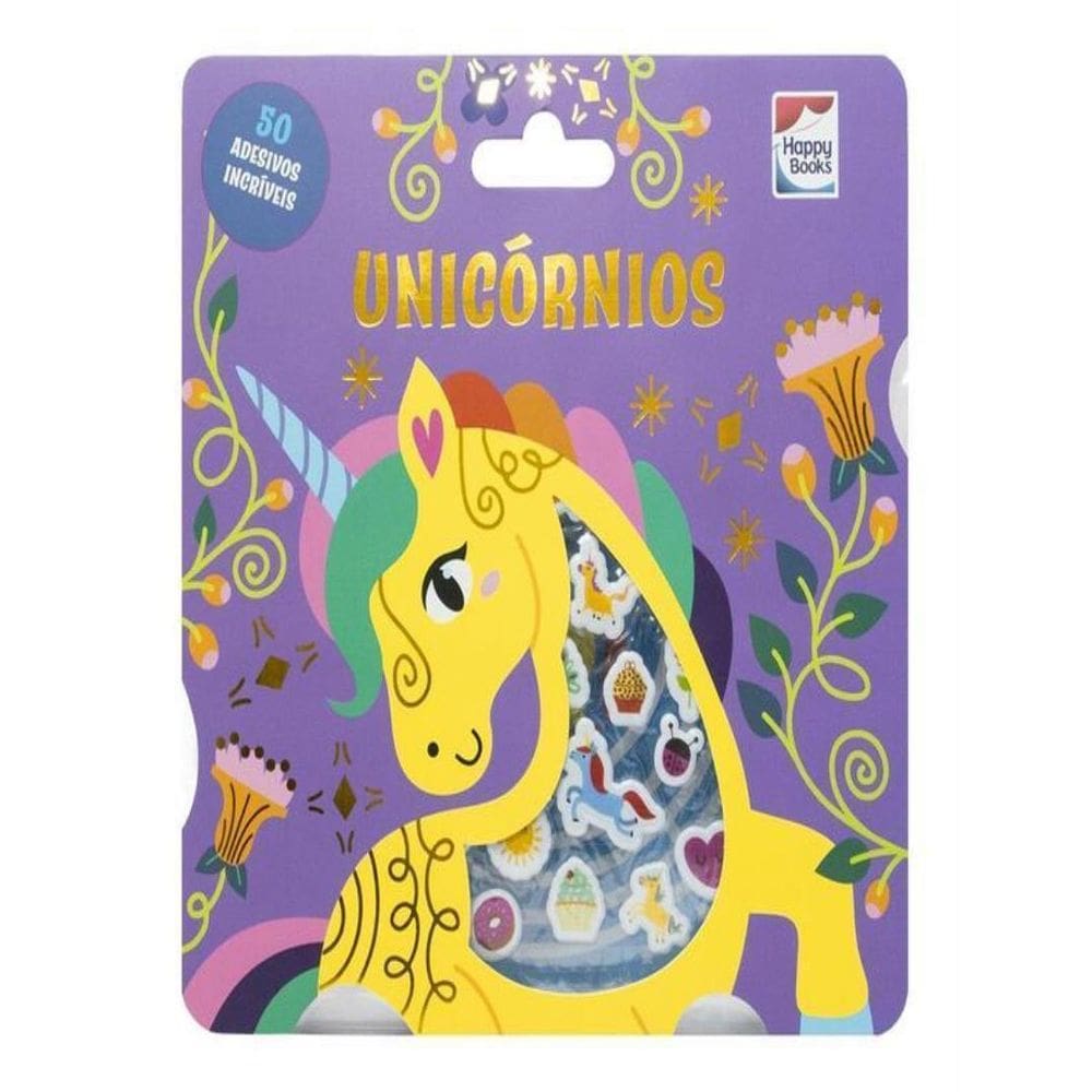Livro Com Adesivos Fofinhos - Unicornios