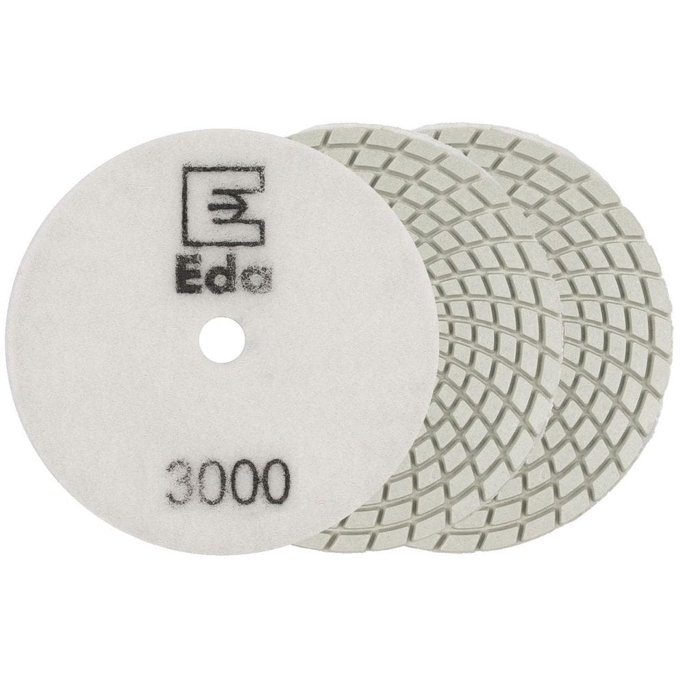 Kit 3 Disco Diamantado 100Mm Brilho D Água Grão 3.000 Polir