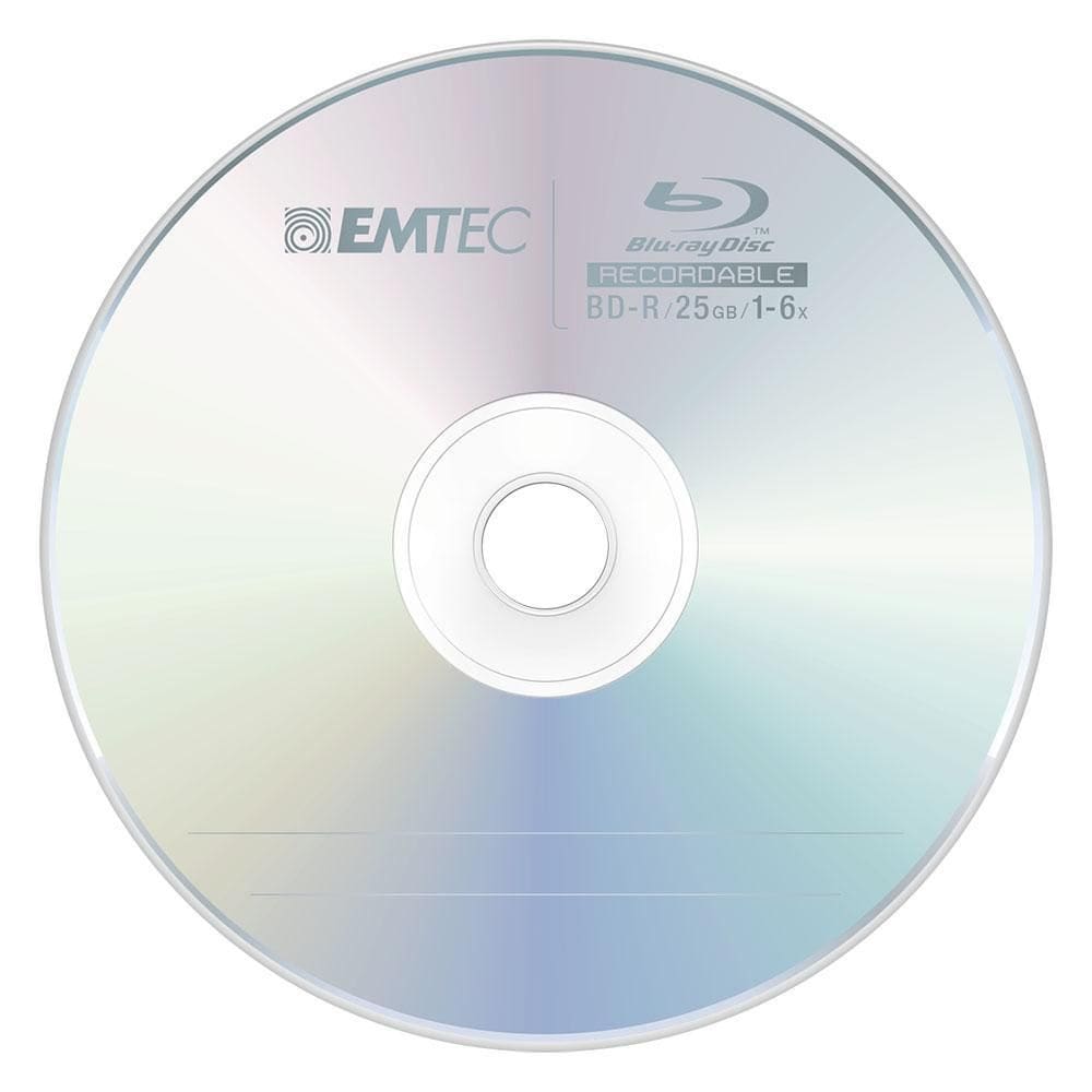 Midia Blu-Ray Bd-R Emtec 25 Gb 4X Slim Box Recordable...