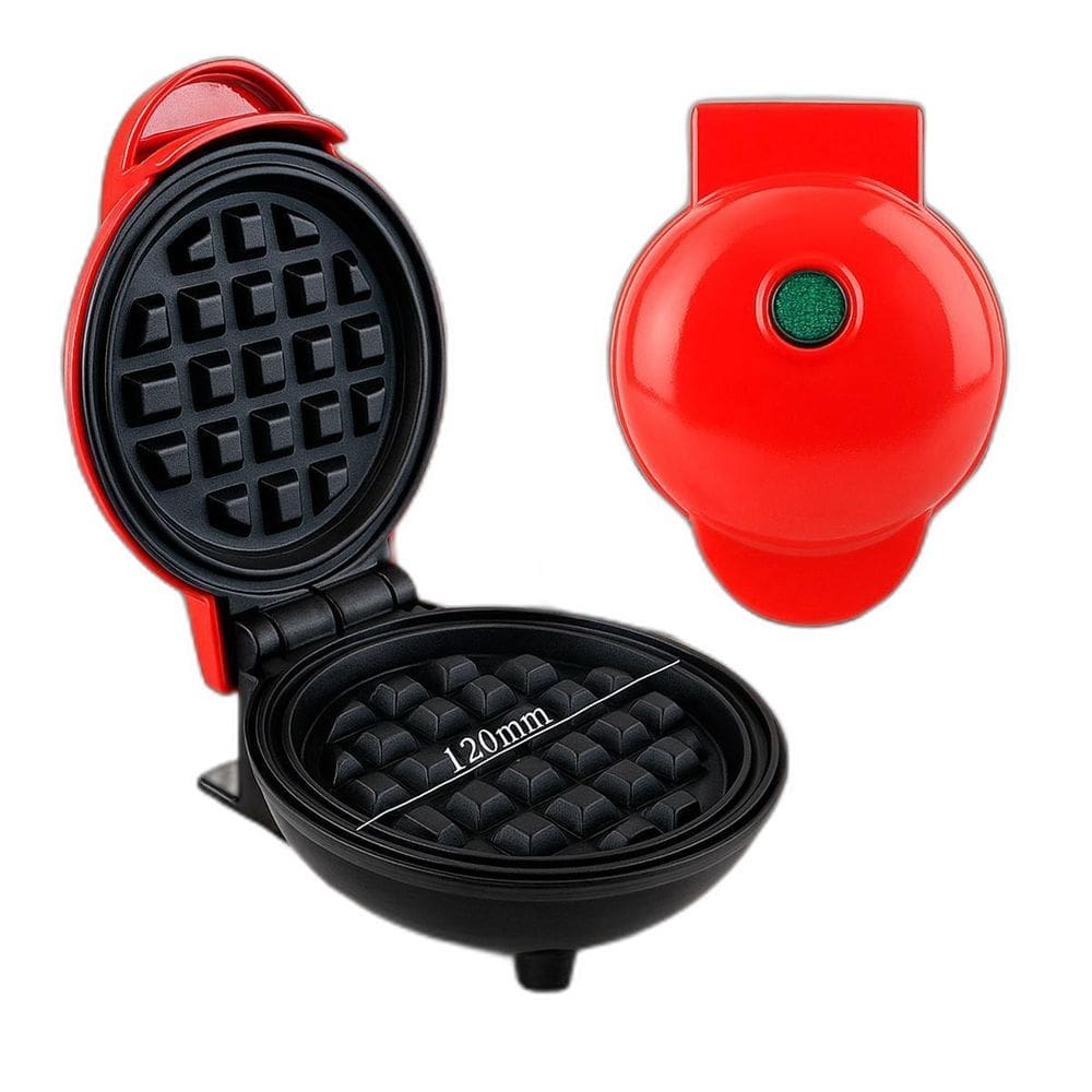 Mini Waffle Máquina Portátil Antiaderente Leve E Simples