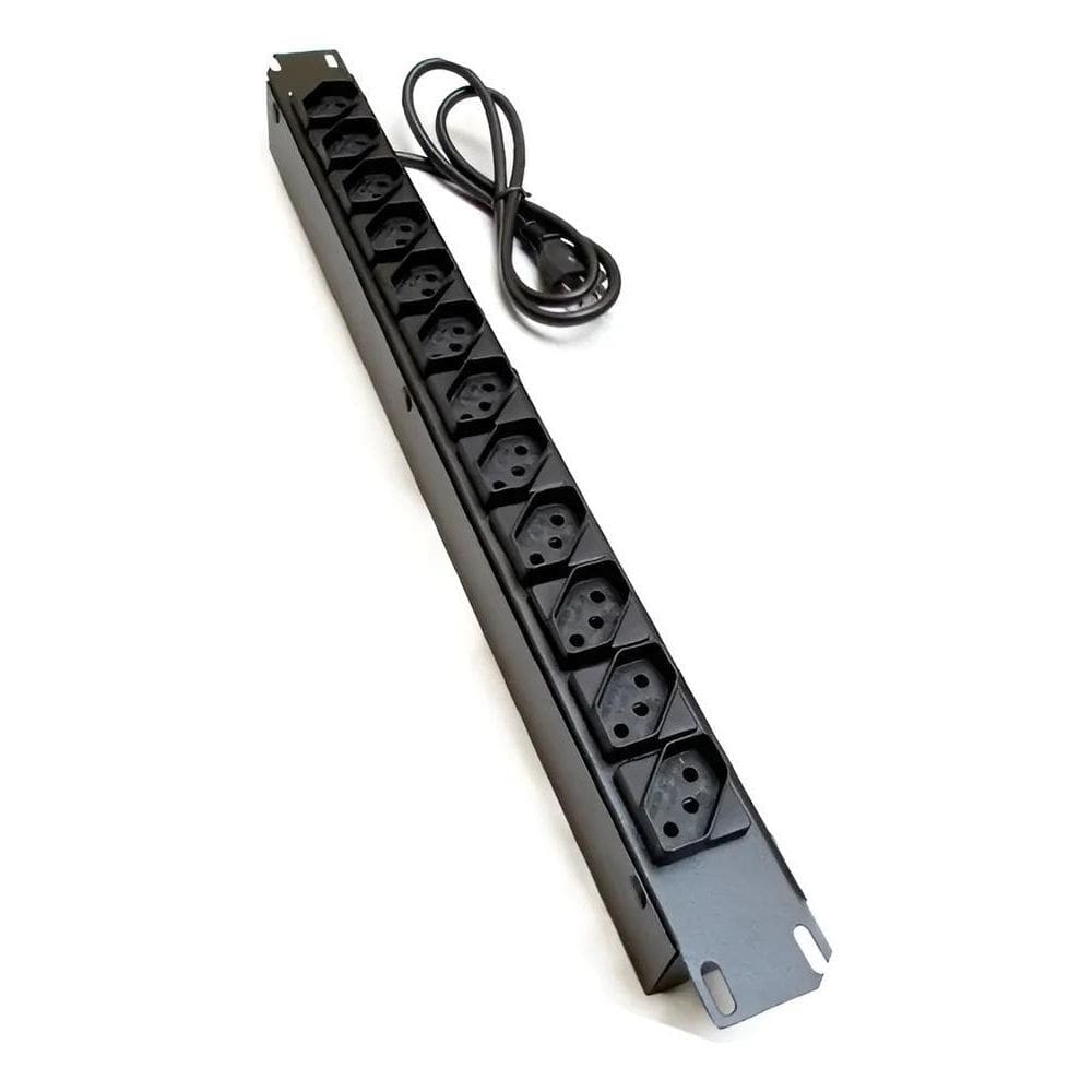 2X Régua 12 Tomadas Rack 19 Polegadas Extensão