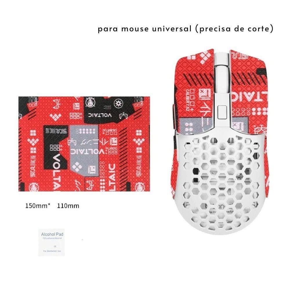 Adesivo Anti-Slip Grip Universal Para Mouse Gamer Vermelho