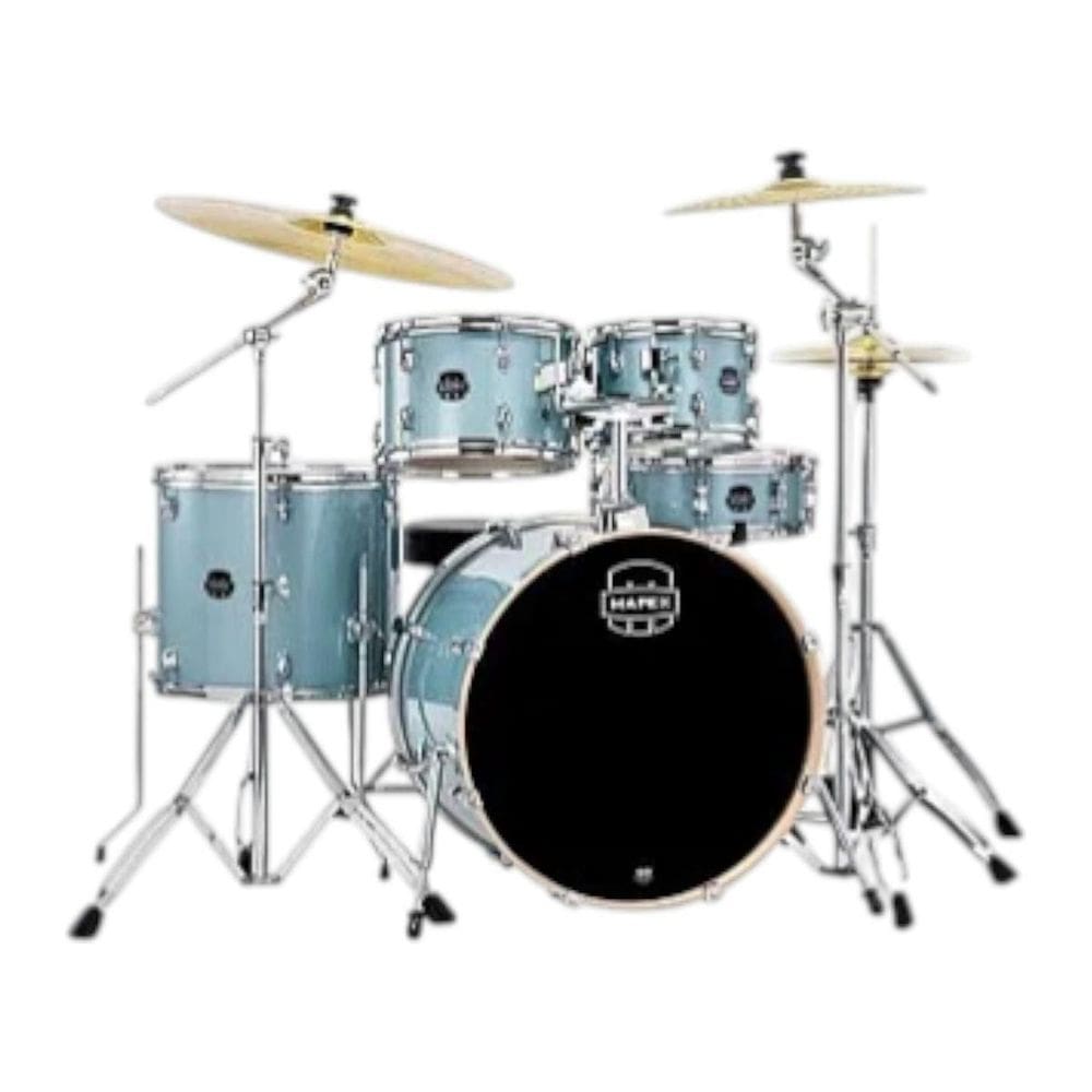 Bateria Mapex Venus 22 Ve5295Ft Aqua Blue Sparkle Com Ferr.