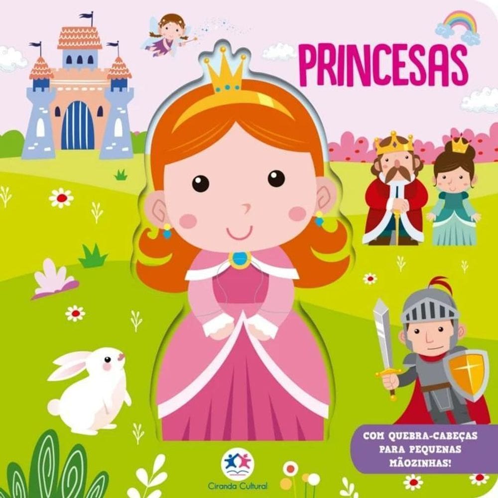 Livro Princesas - Quebra-Cabeça De 2 Peças