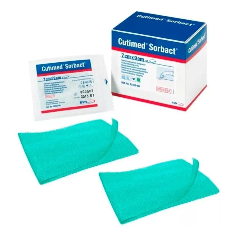2X Curativo Antimicrobriano Cutimed Sorbact 7 X 9Cm - 1 Unid