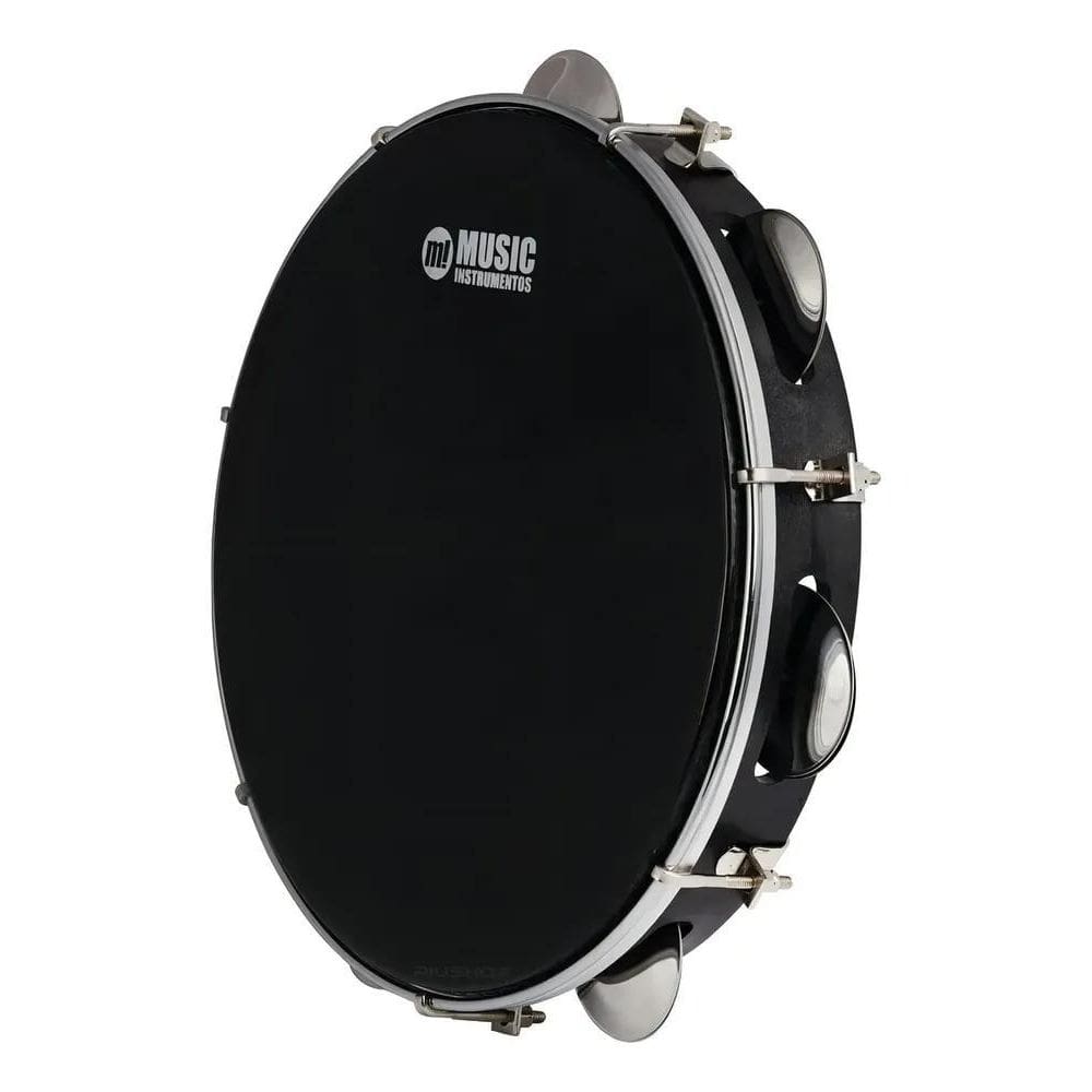 Pandeiro Phx Abs Preto 10 Pele Preta Music Ins