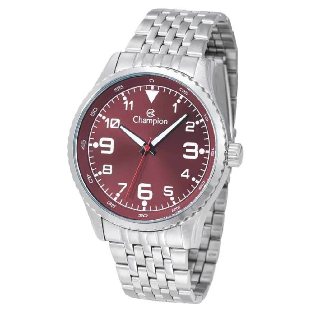 Relógio Champion Masculino Ref: Ch30377v Casual Prateado