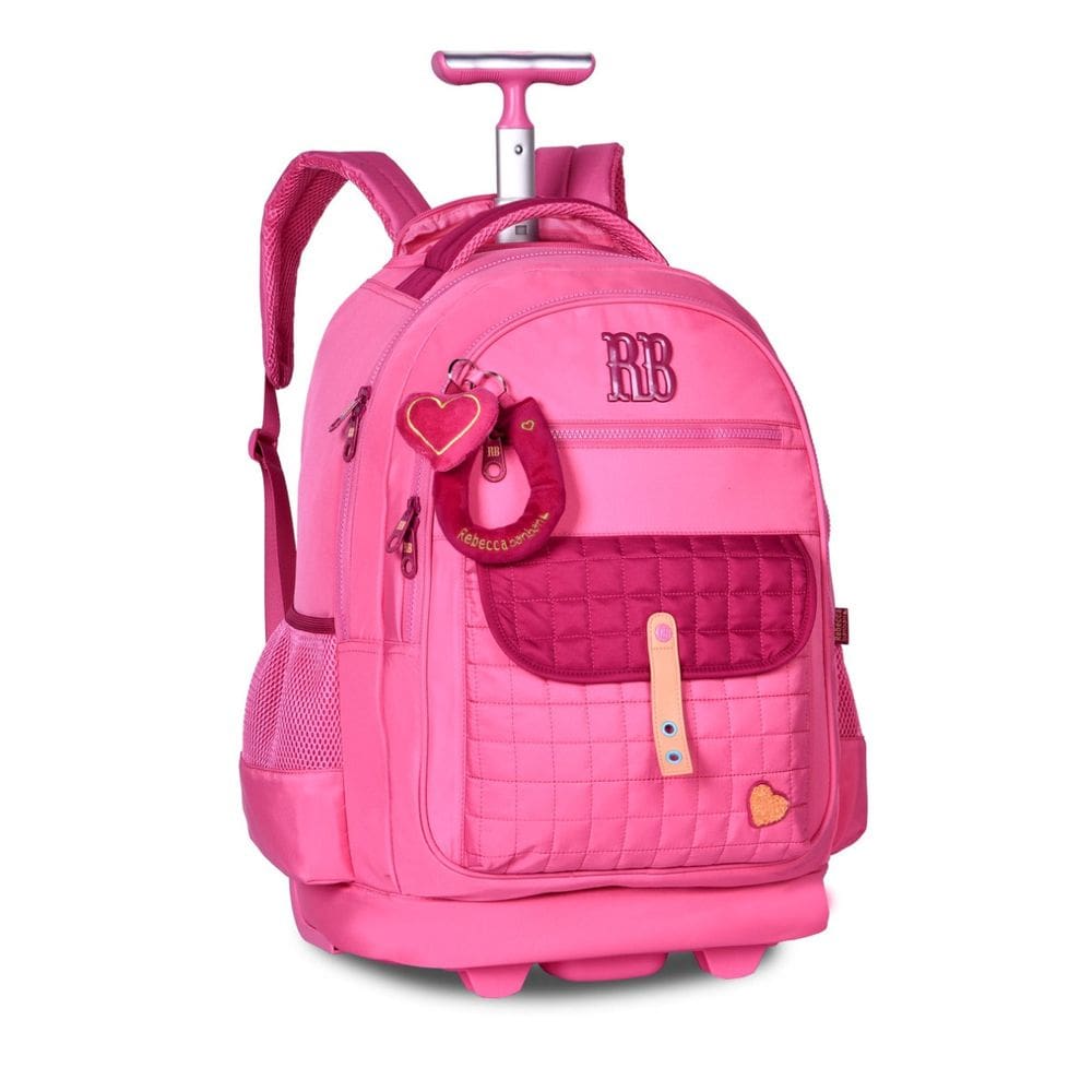 Mochila De Rodas Rebecca Bonbon Chaveiro de Pelúcia