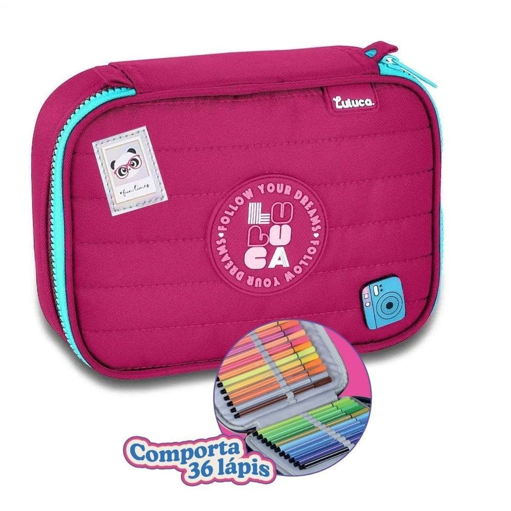 Estojo Box Luluca Escola Estojo Grande Feminino