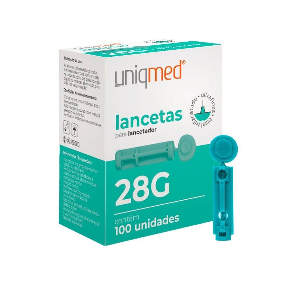 Lancetas Para Lancetador 28G Kit 300Un Uniqmed