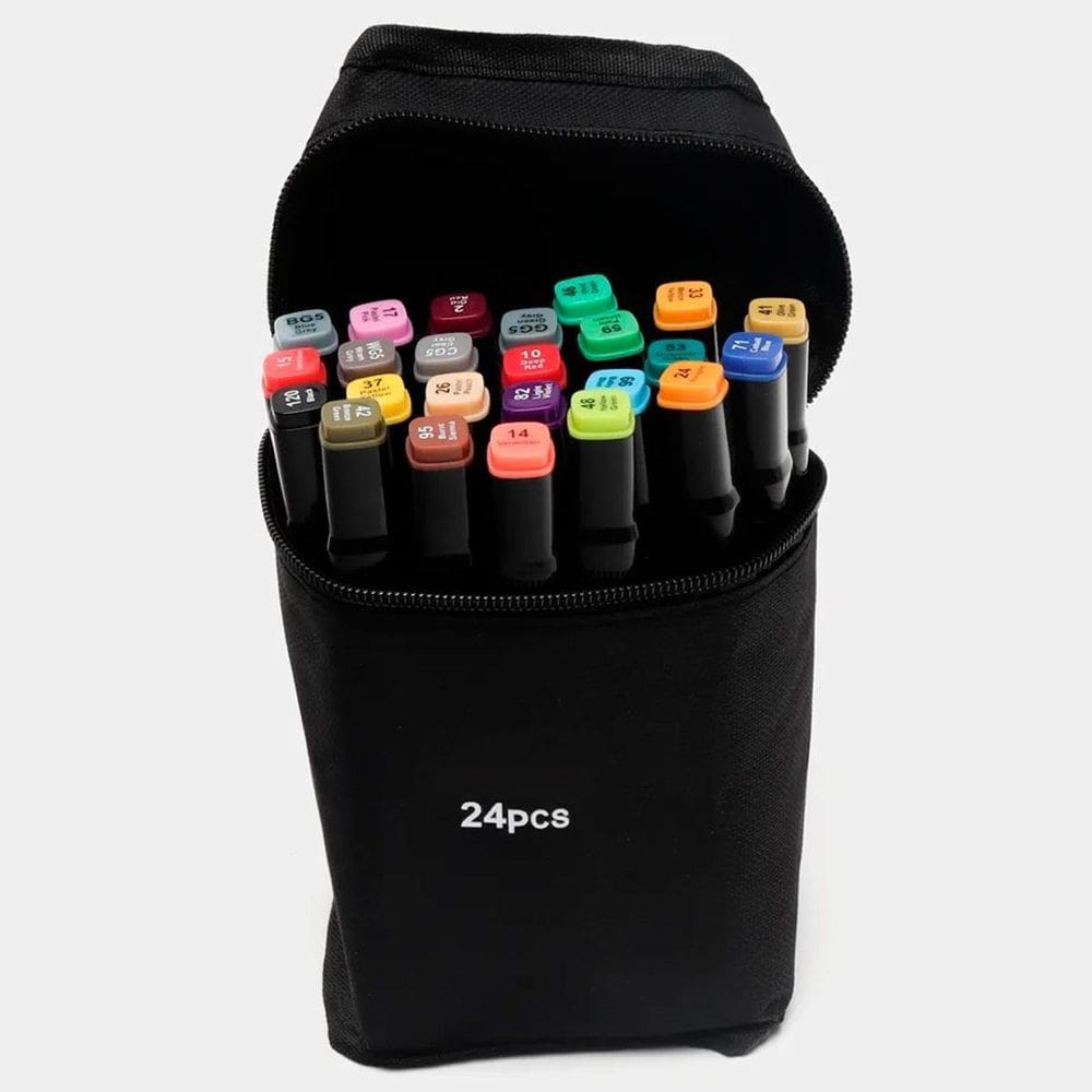 Kit Canetinha 24 Unidades Escolar Pintura