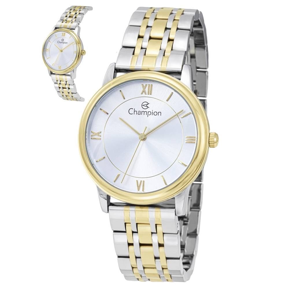 Relógio Champion Masculino Ref: Cn21470b Clássico Bicolor