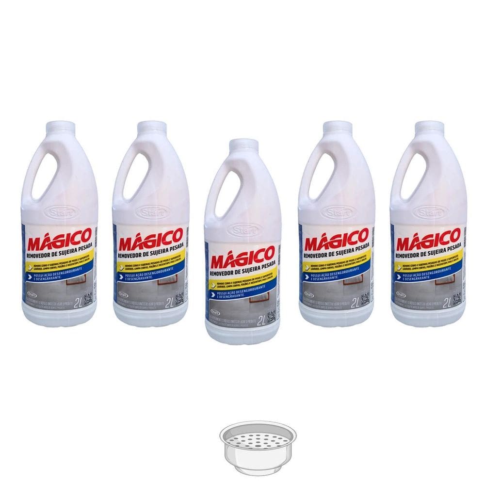 Removedor De Sujeira Pesada Desentupidor Desengraxante Kit 5