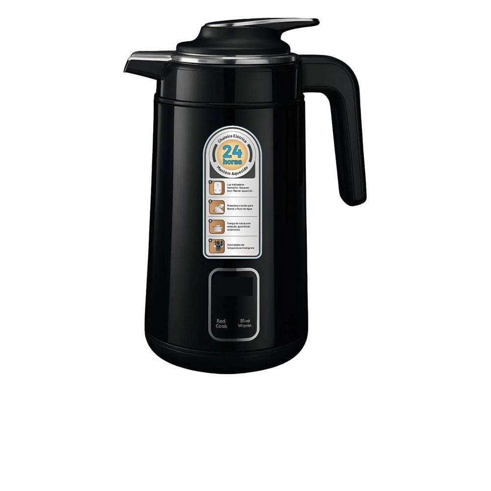 Chaleira Elétrica Garrafa Térmica Inox 24H Quente 220V
