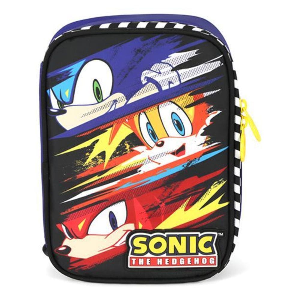 Estojo 100 Pens Escolar Juvenil  Sonic X Shadow