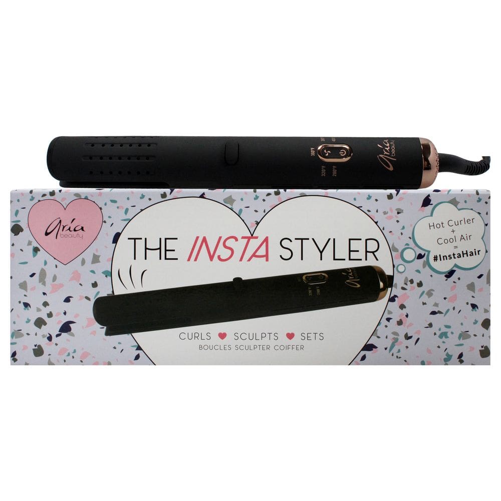 Modelador de cabelo Aria Beauty Insta Styler Ceramic Black 2,54 cm