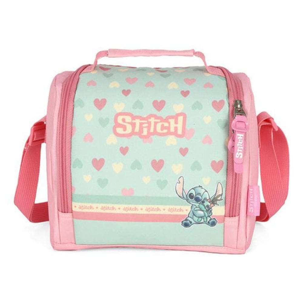 Lancheira Térmica Escolar Juvenil  Stitch Atoalhado