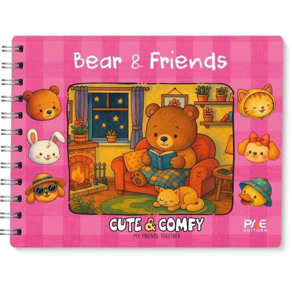 MP - Livro De Colorir Cute   Comfy Bear Frien