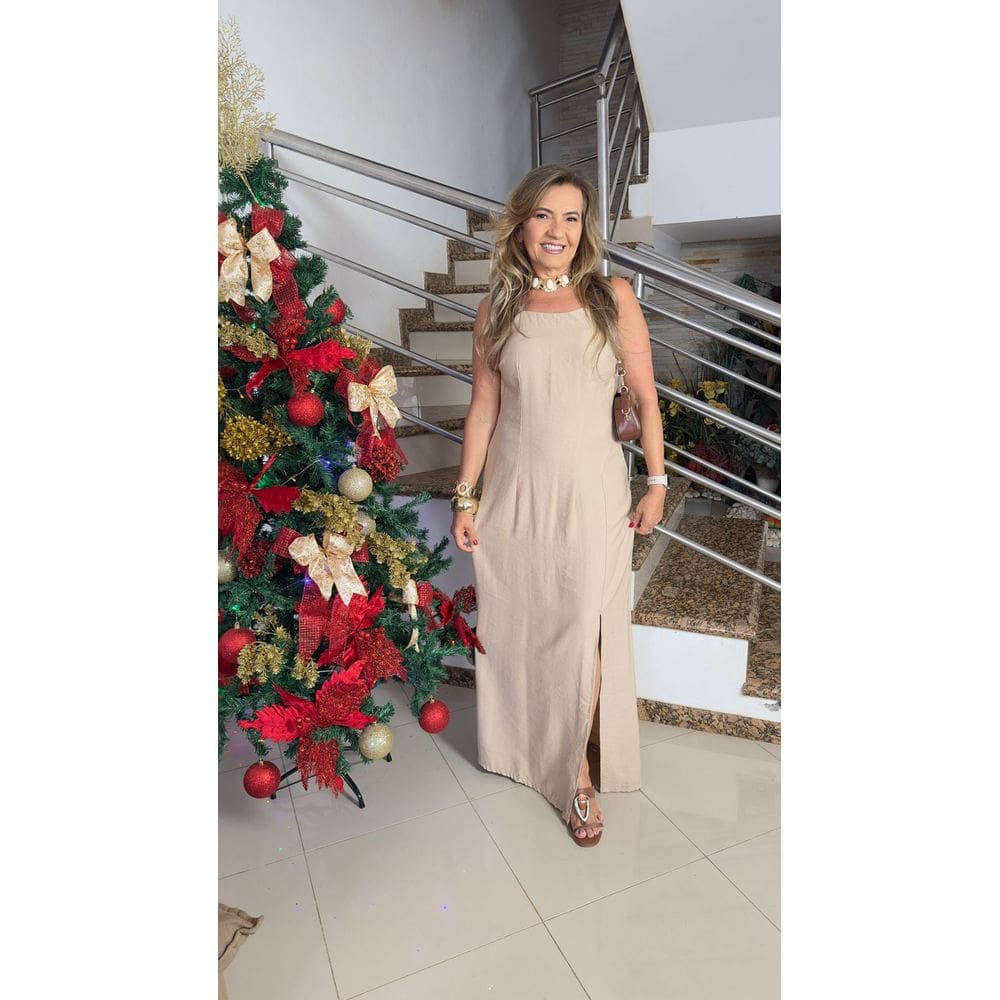 Vestido Longuete Com Bojo Amarrção Nas Costa Crisconf