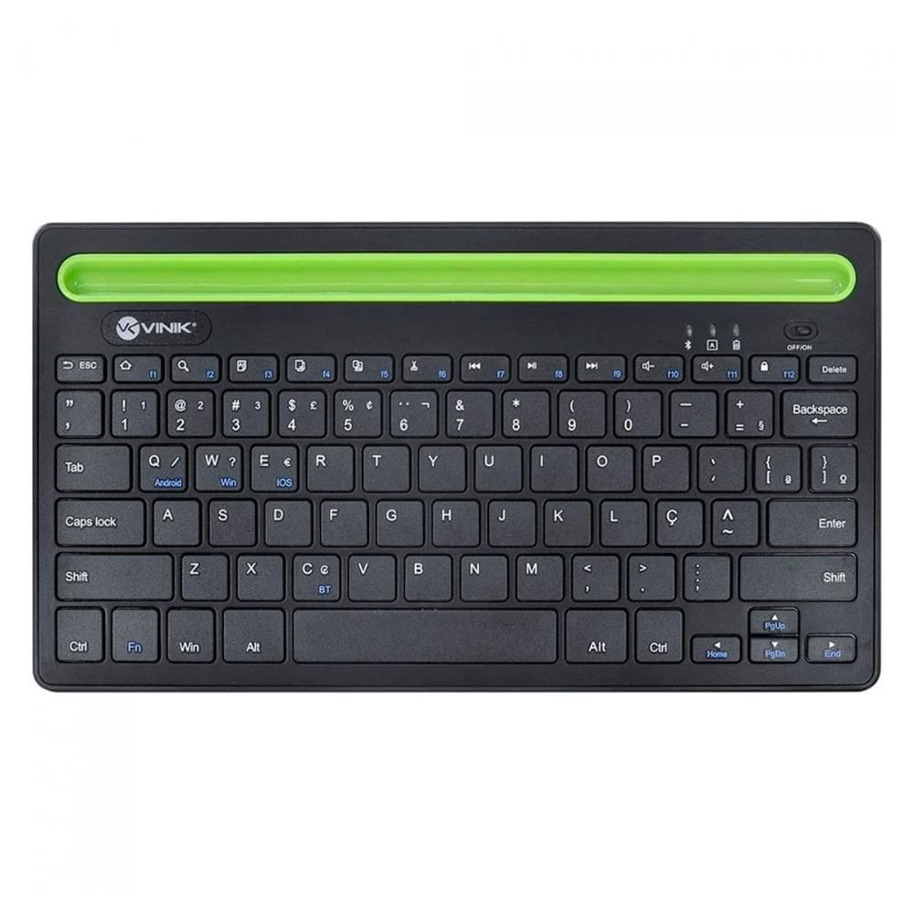 Teclado sem Fio Vinik DT200 - Padrão ABNT2 - Bluetooth - Suporte para Tablet - Preto - DT200