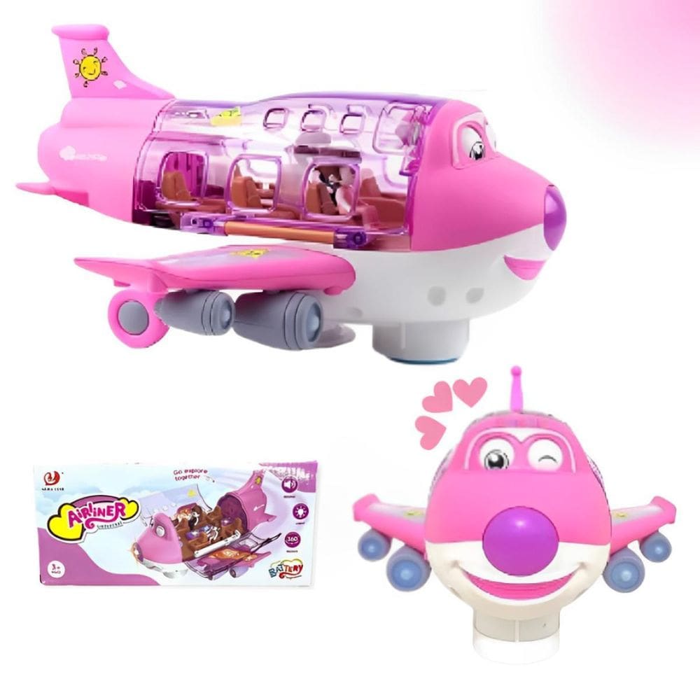 Avião Musical Infantil Com Luzes E Som Colorido
