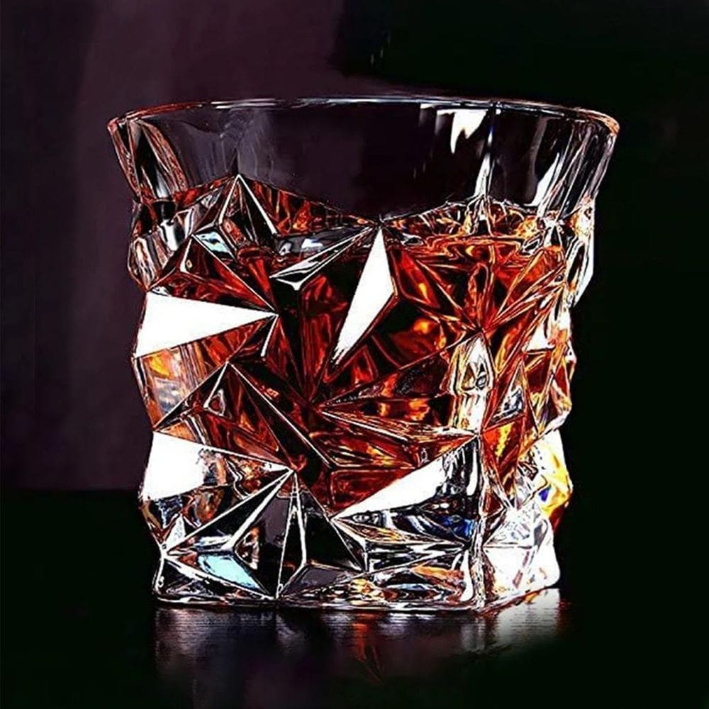 Jogo De Copos Vidro Whisky Licor Luxuoso Sofisticado 300Ml