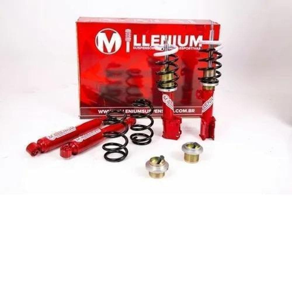 Kit Suspensão Rosca Regulavel Sandero 2005A2013 Super Baixo