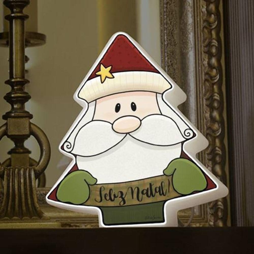 Luminária árvore De Natal - Papai Noel