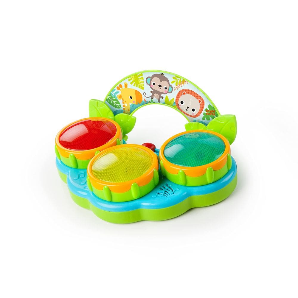 Brinquedo de bateria musical Bright Starts Safari Beats com luzes de mais de 3 milhões