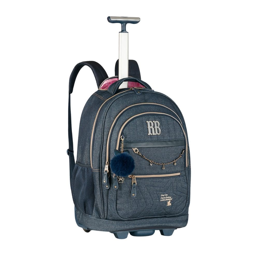 Mochila De Rodas Jeans Rebecca Bonbon Escolar Juvenil