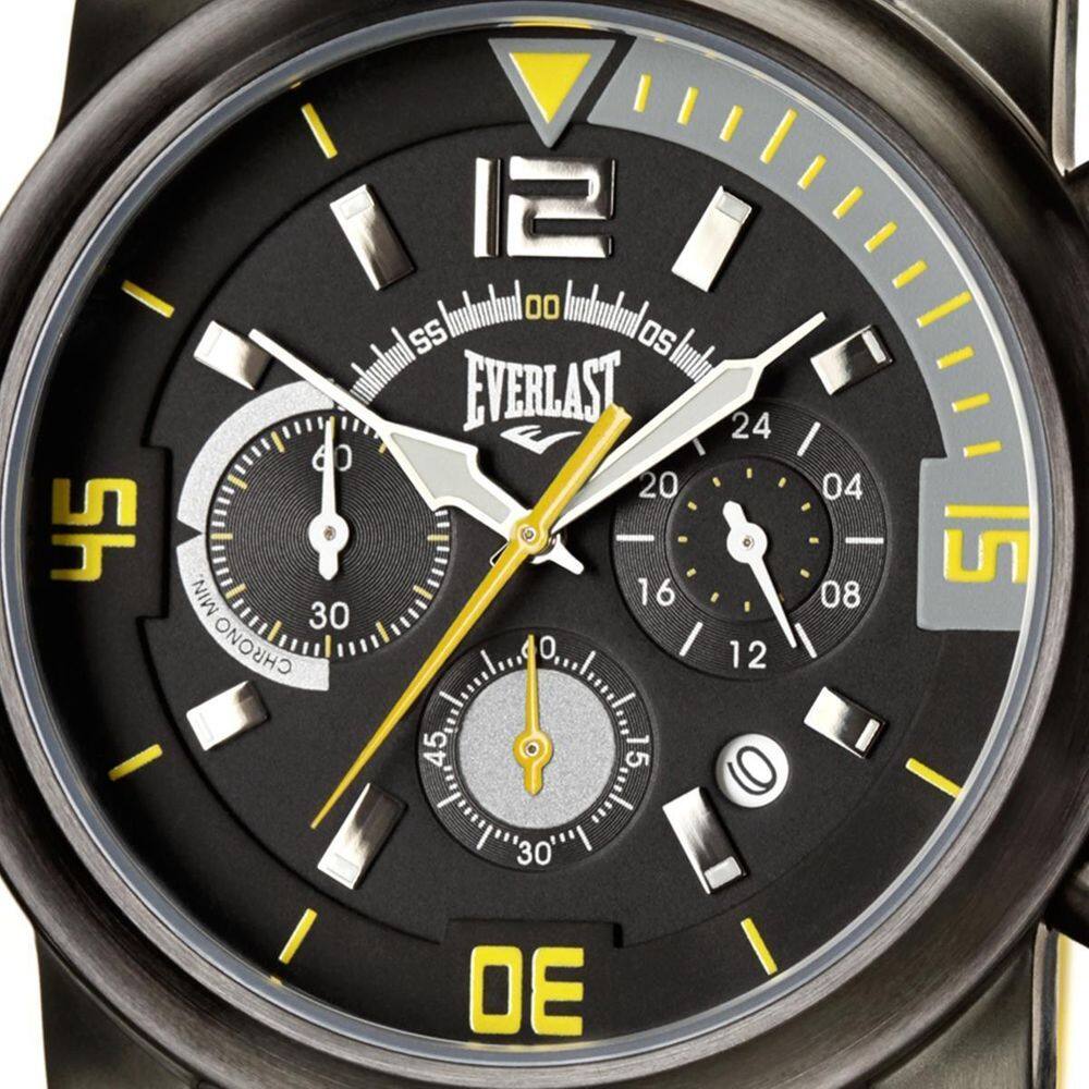Relógio Masculino Everlast Amarelo À Prova D`Água 50 M E2221