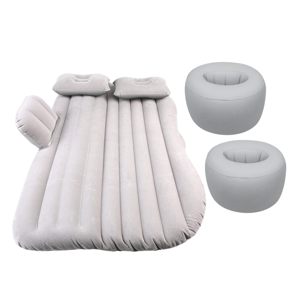 Cama Inflável Colchão Carro Veicular Viagem Cinza Resistente