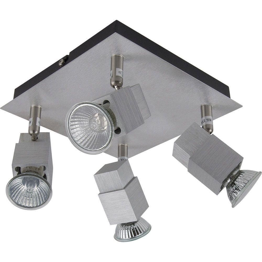 Spot Trilho Arandela Zéfiro Quádruplo Quadrado Para Led