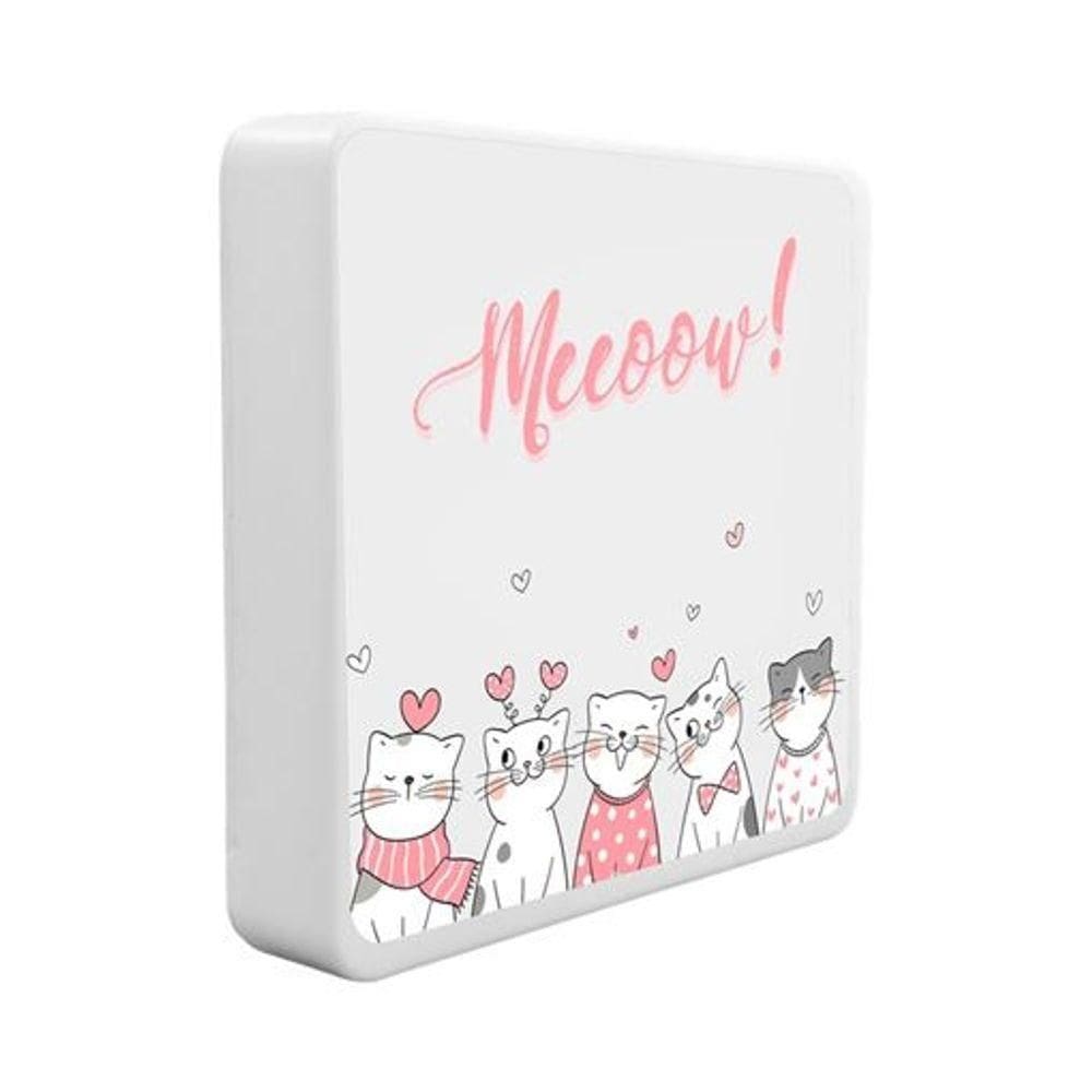 Luminária Box Slim Meow Usb