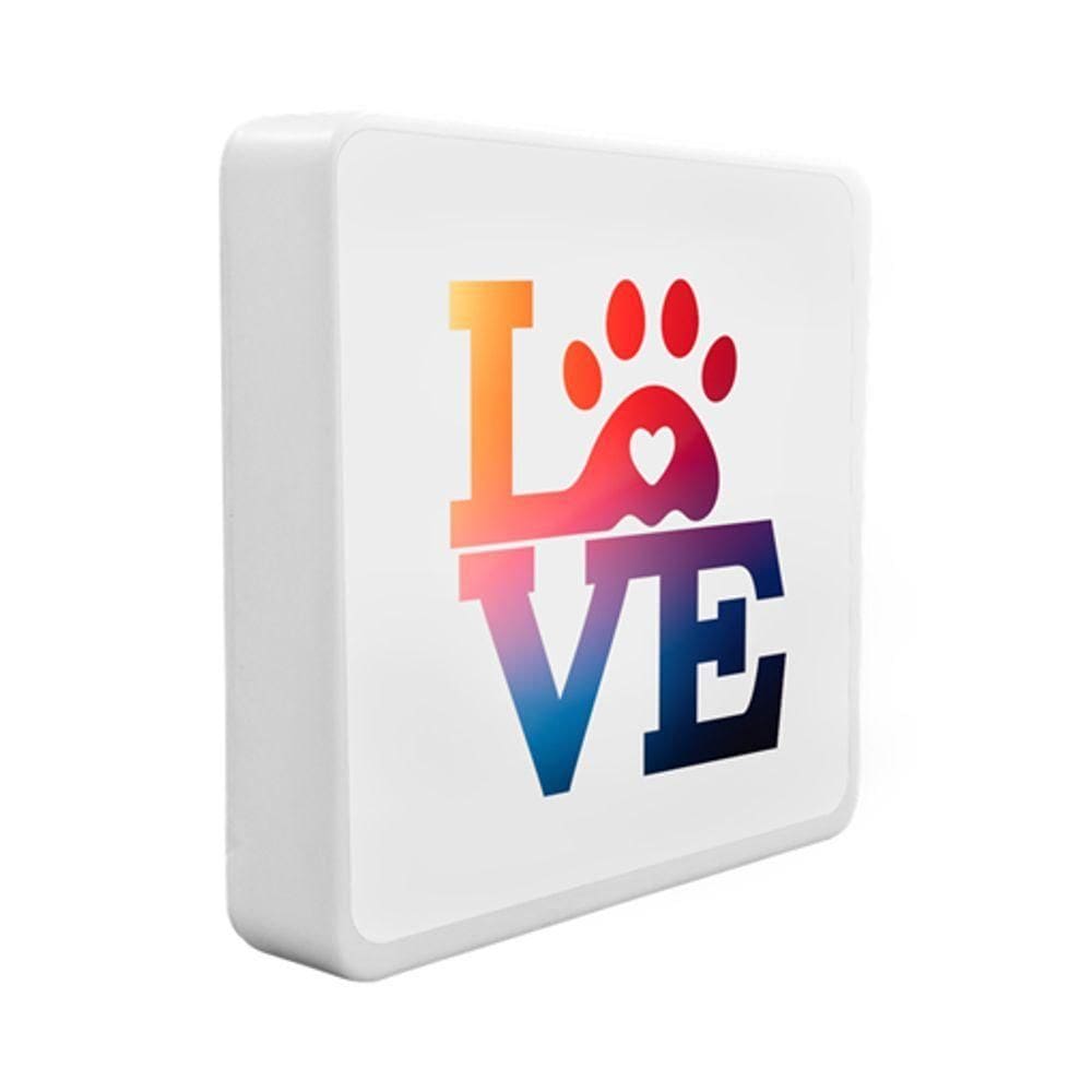 Luminária Box Slim Love Pet Usb