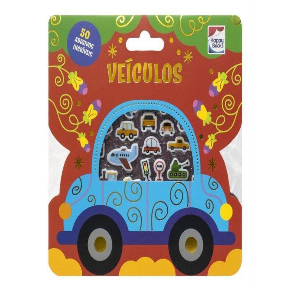 Livro Com Adesivos Fofinhos - Veiculos