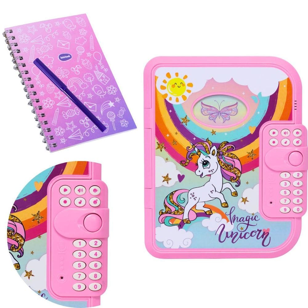 Caderno Diário Com Cadeado Segredo Senha Fechadura-Castela