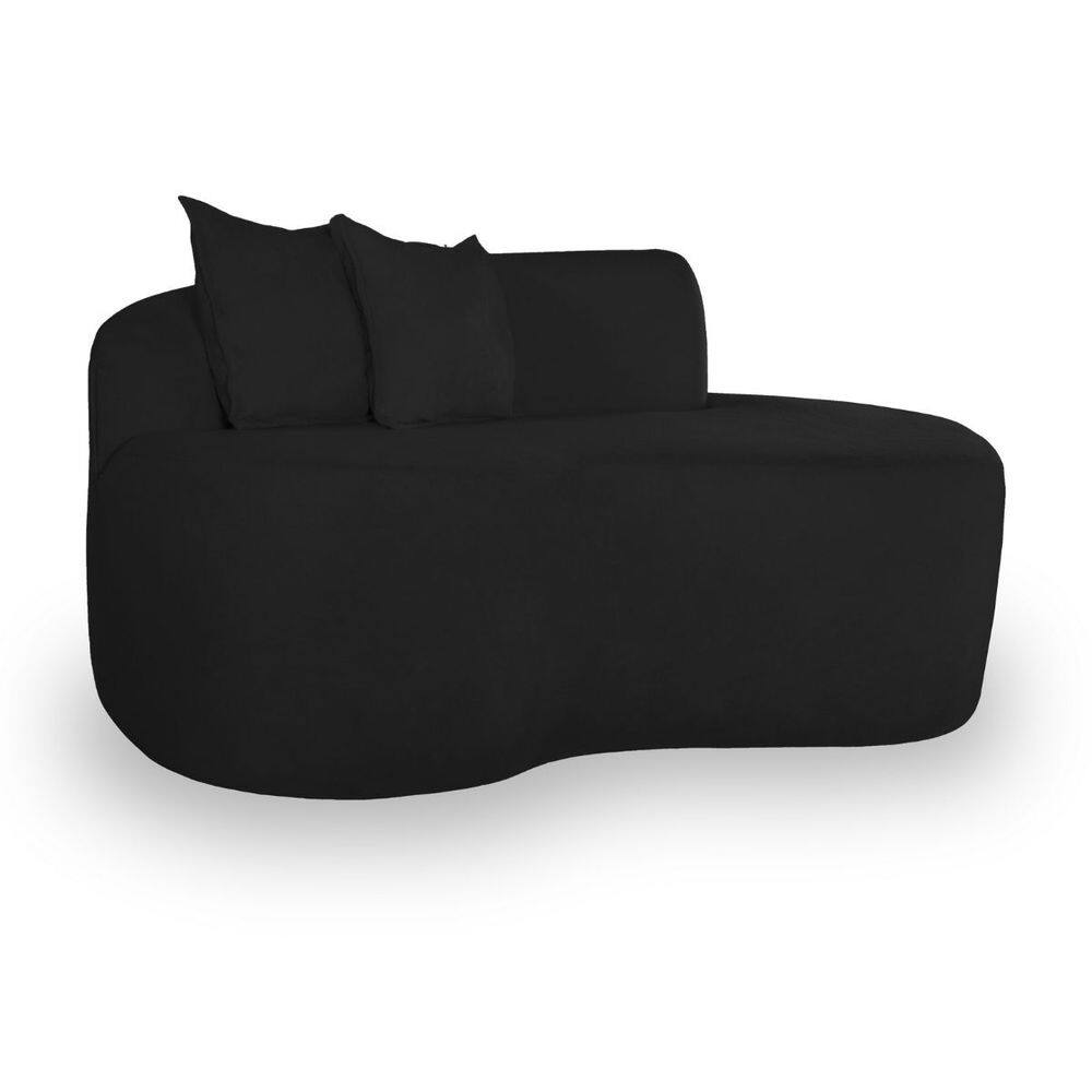 Sofá Sala Curvo 2 lugares Bouclé