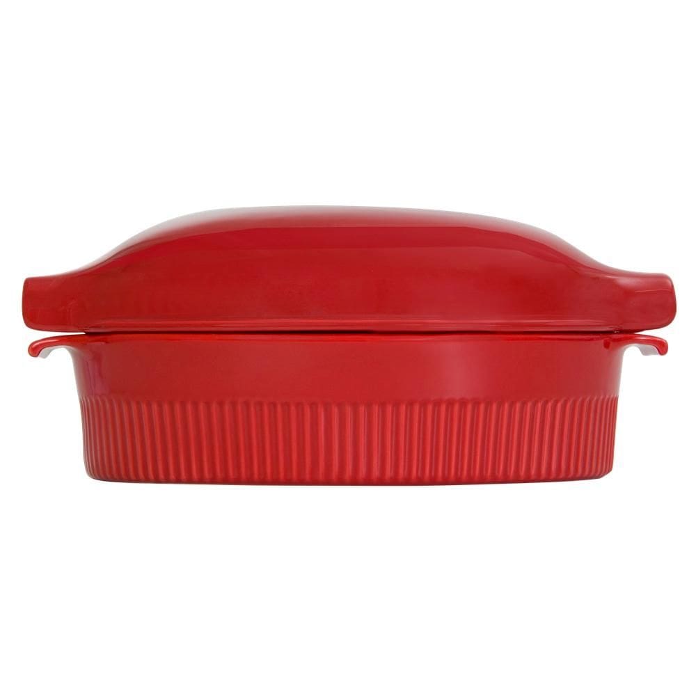 Roaster Forma Refratária 34,7 cm Vermelha 3 L Porcelana